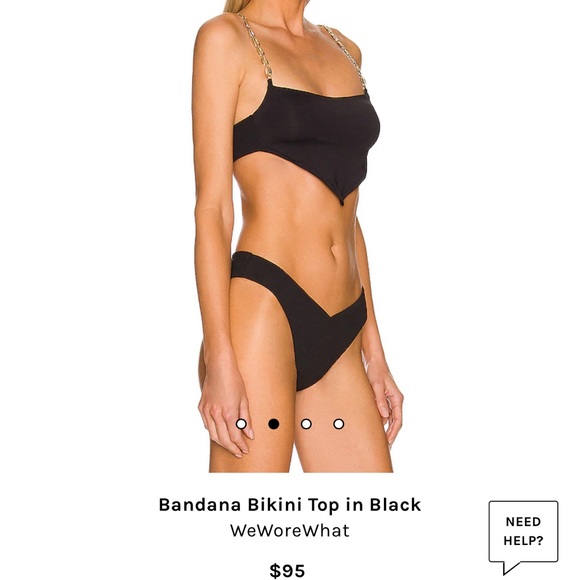 WeWoreWhat Black Bandana Top with Gold Shell Straps Size XS (NWT) - Picture 14 of 15